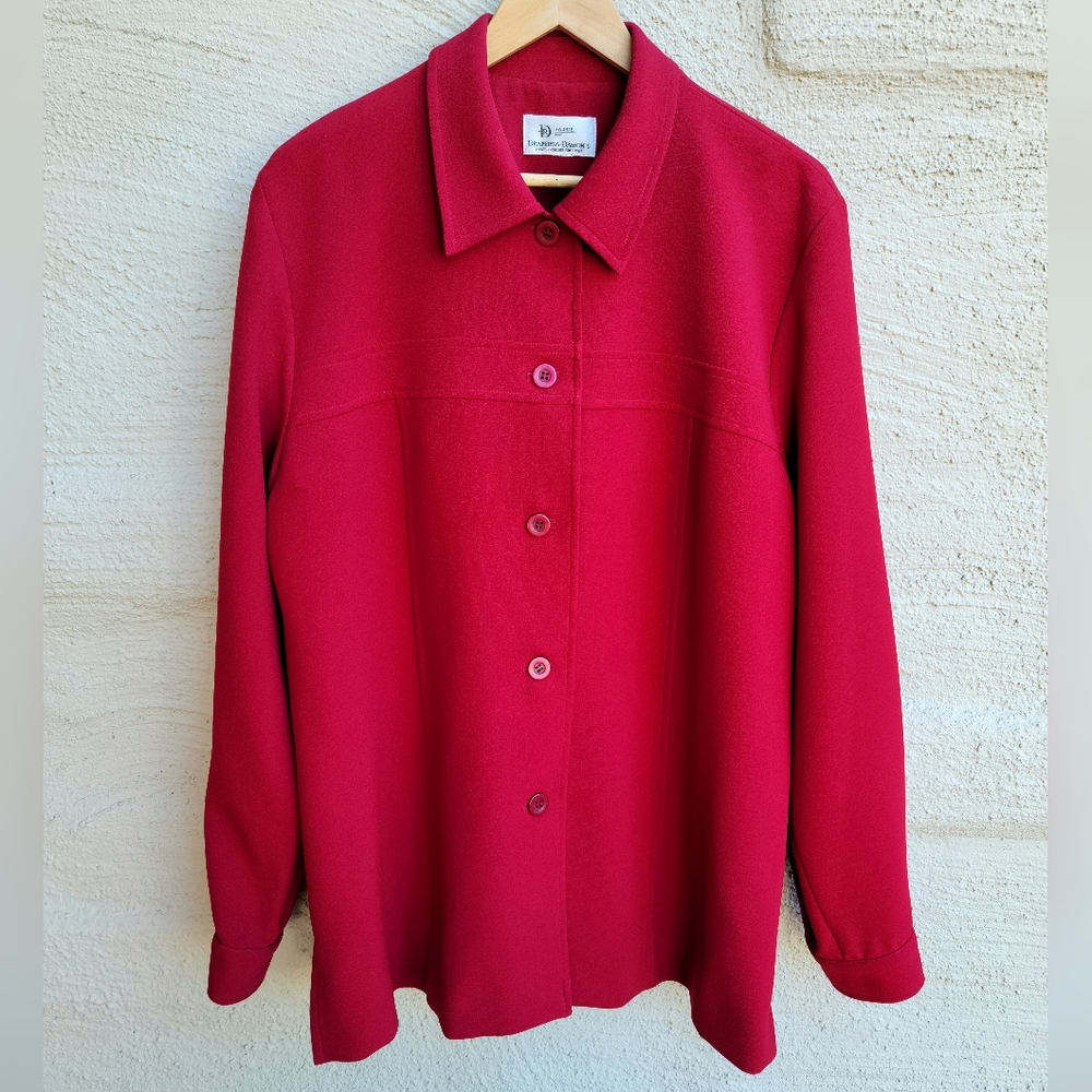 Drapers & Damon's Women's Red Button Down Jacket. Size- XXL
